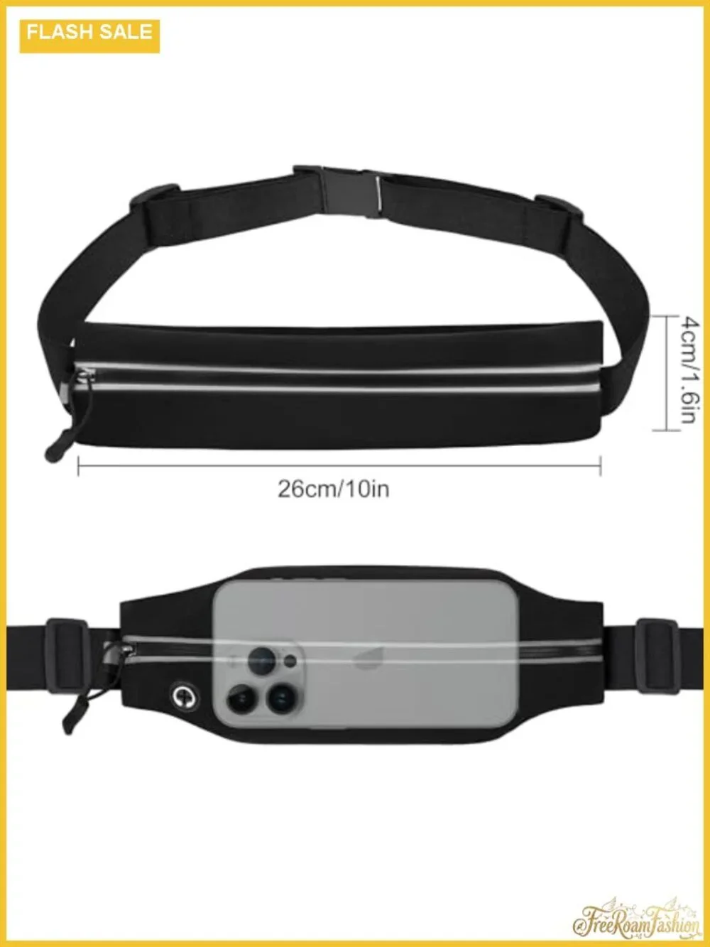 Running Belt Fanny Pack Slim Waterproof Waist Bag for Running Hiking